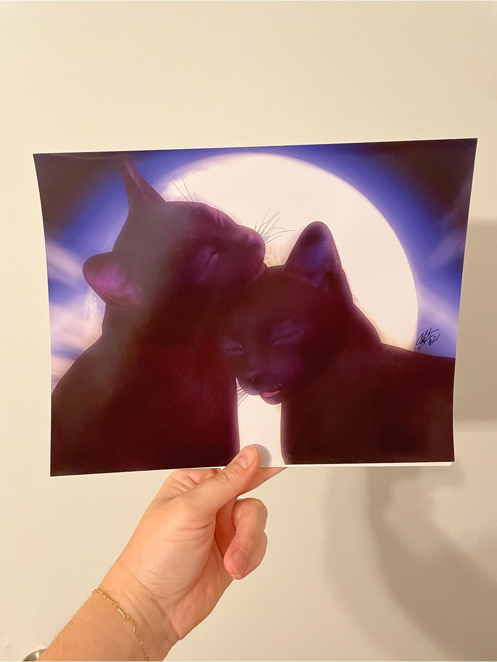 Art Print: Black Cat Duo Wall Art